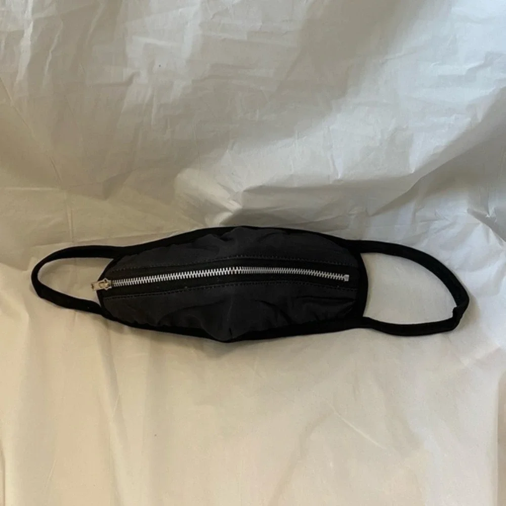 Fashion Cotton Zippered Face‎ Mask Black